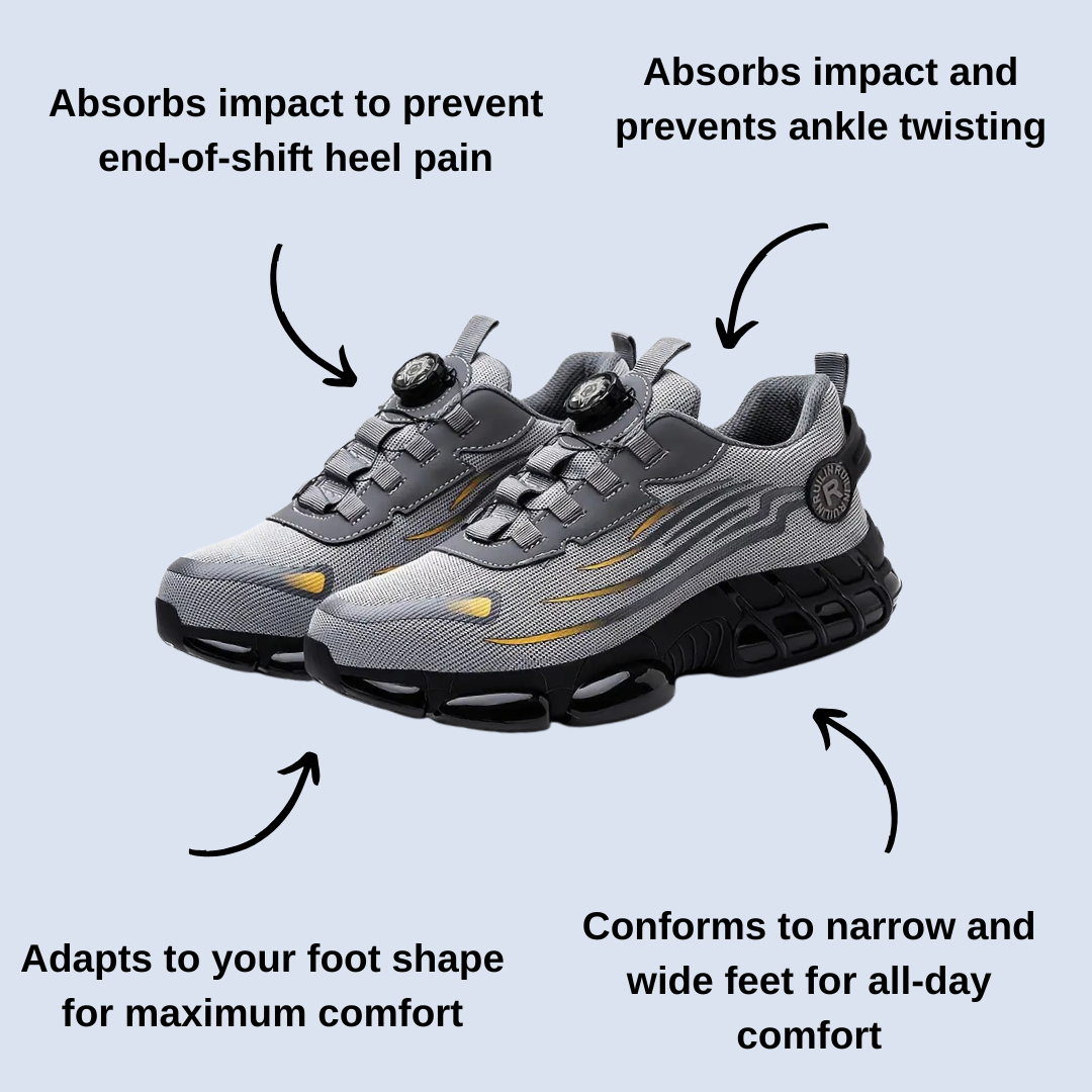 WorkRunner™ Safety Shoes with Engineered Heel Support