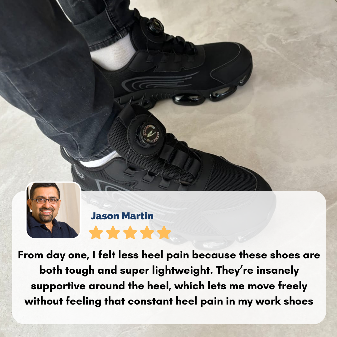 WorkRunner™ Safety Shoes with Engineered Heel Support