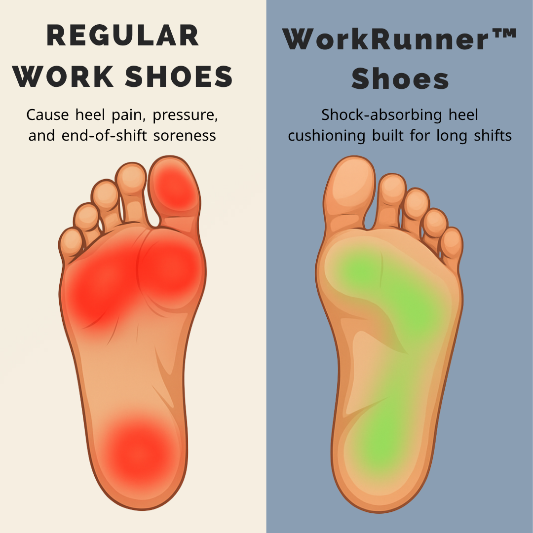 WorkRunner™ Safety Shoes with Engineered Heel Support